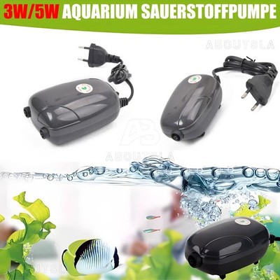 3W 5W Sauerstoffpumpe für Teich & Aquarium, Belüfter als Membranpumpe für Oxygen