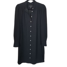 J. Crew Womens Button Front Midi Dress 4 Classic Timeless Minimalist Teachercore