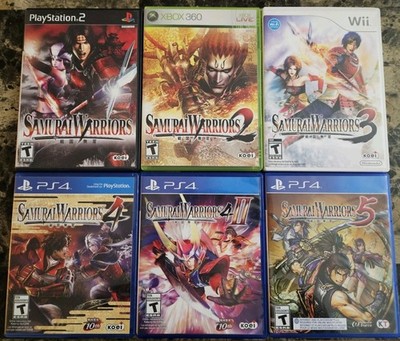 Samurai Warriors Game Lot 1, 2, 3, 4, 4-II, and 5 KOEI PS2 Xbox 360 Wii PS4 CIB