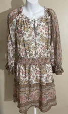 Anthropologie Love The Label Euphoria Boho Floral Dress Size  X Small