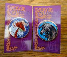 Sarah Minkiewicz Studios Nouveau Horse Enamel 2 Pin Lot