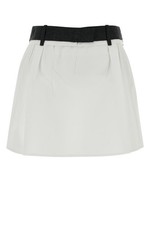 PRADA White Poplin Mini Skirt New And Authentic