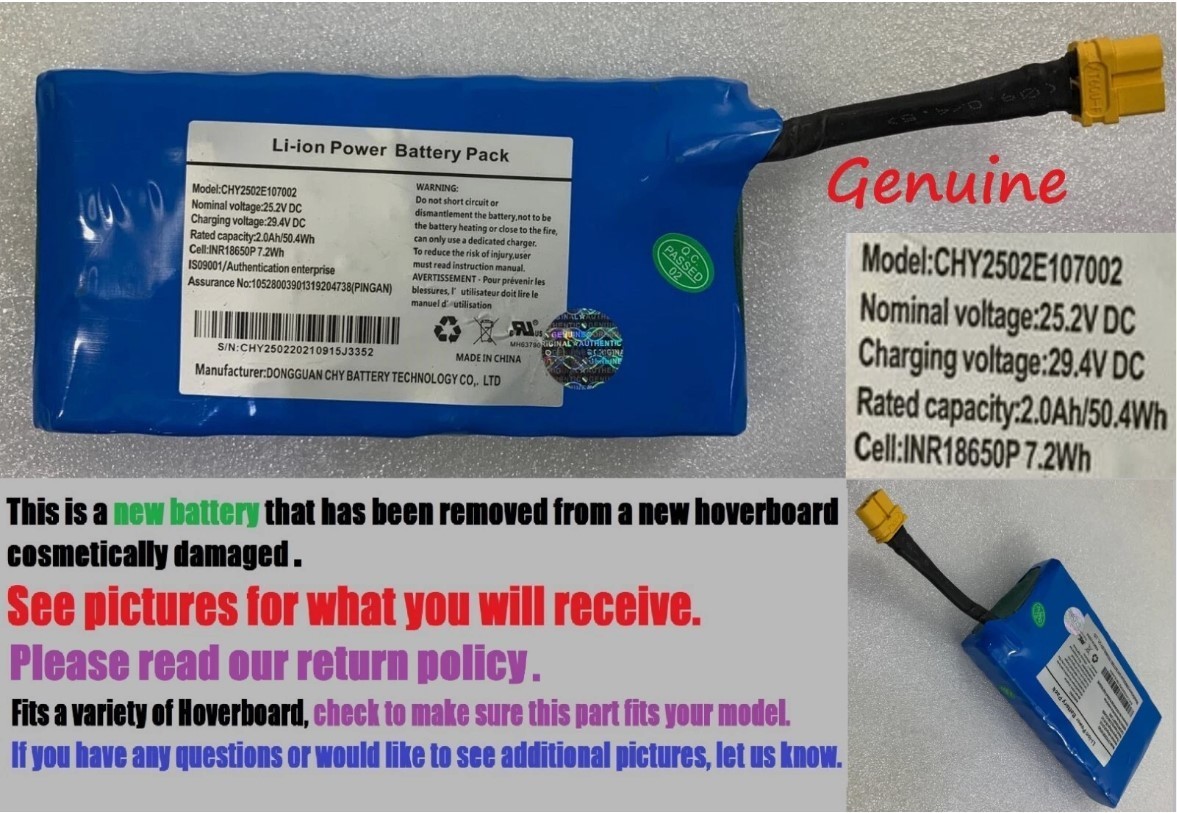 Battery Replacement Chy2502e107002 25.2v 2.0ah 50.4wh