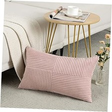 Lumbar Decorative Throw Pillow Covers 12x20 20" x 12" Pack of 1 Blush Pink