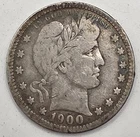 《Silver》1900-O USA BARBER QUARTER -- .1808 OZ of SILVER!!!