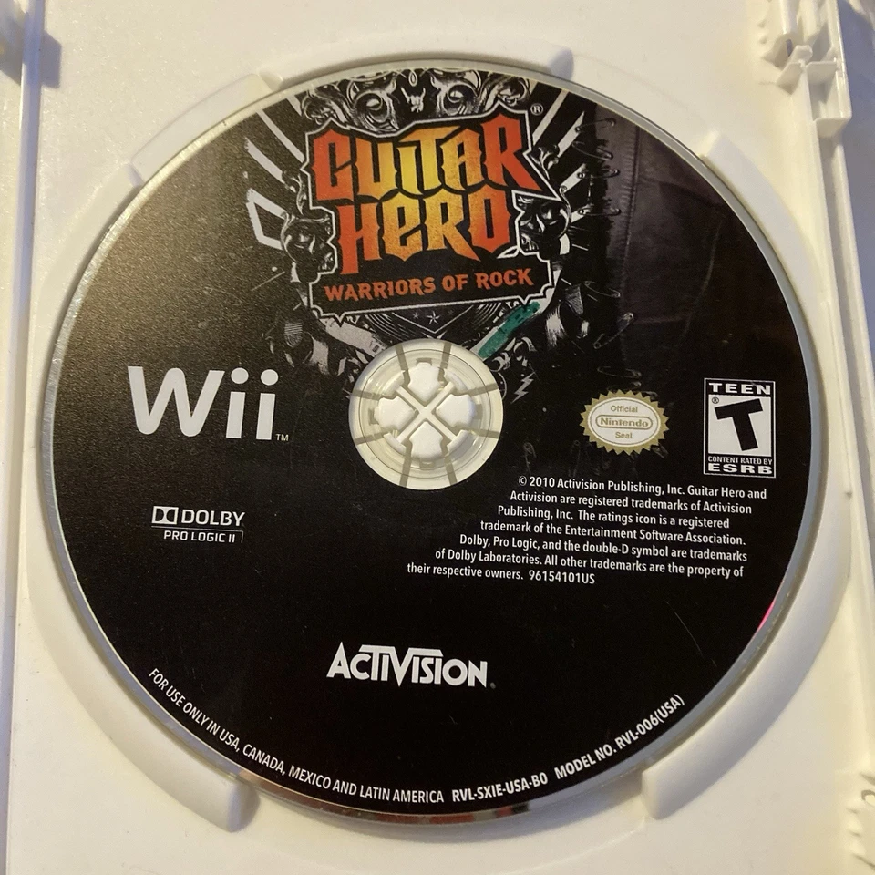 Guitar Hero Warriors Of Rock Nintendo Wii CIB con Manual y CD Promocional Soundgarden Foto 4 de 4