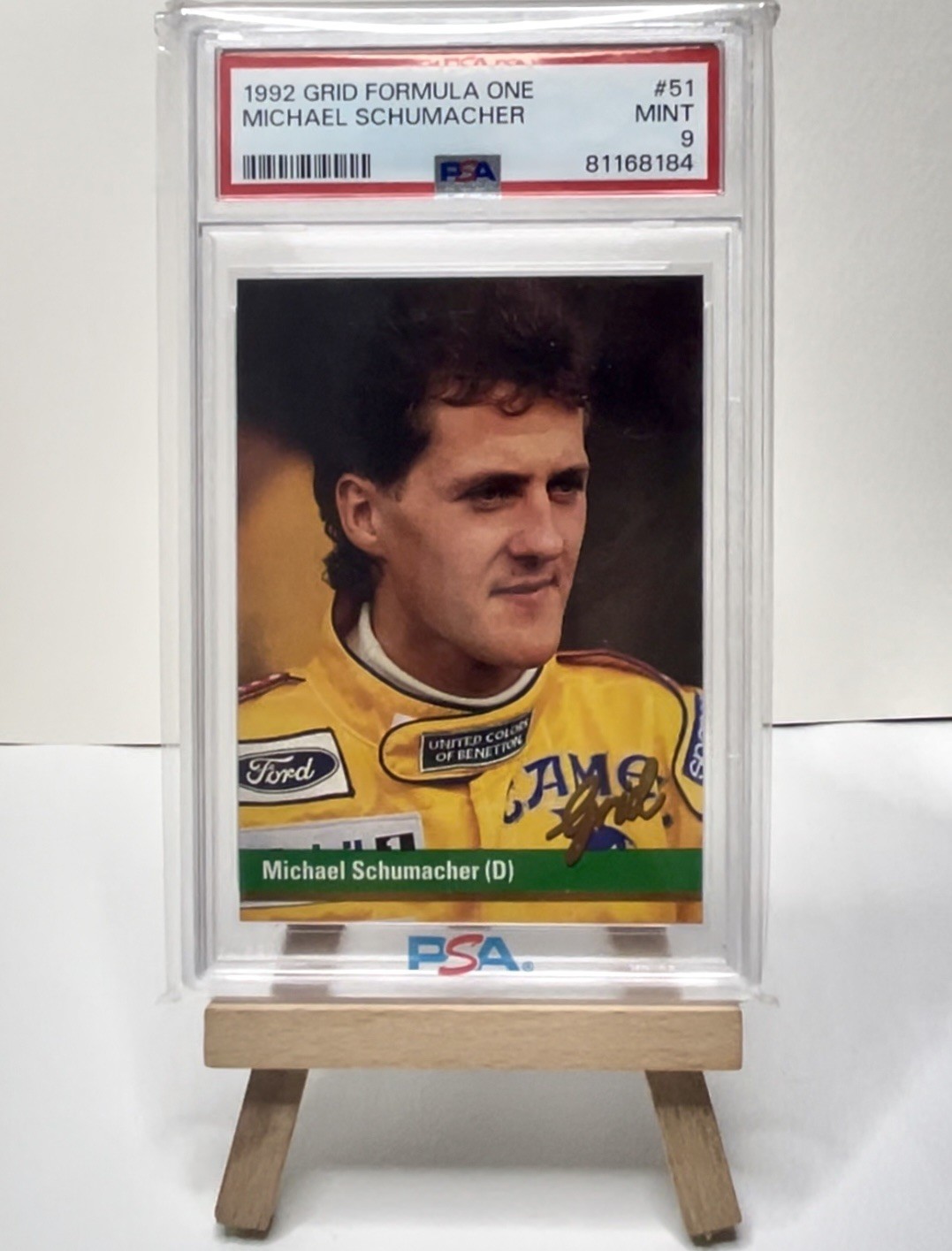 1992 Grid Motorcard Formula 1 - Michael Schumacher #51 (RC) PSA 9