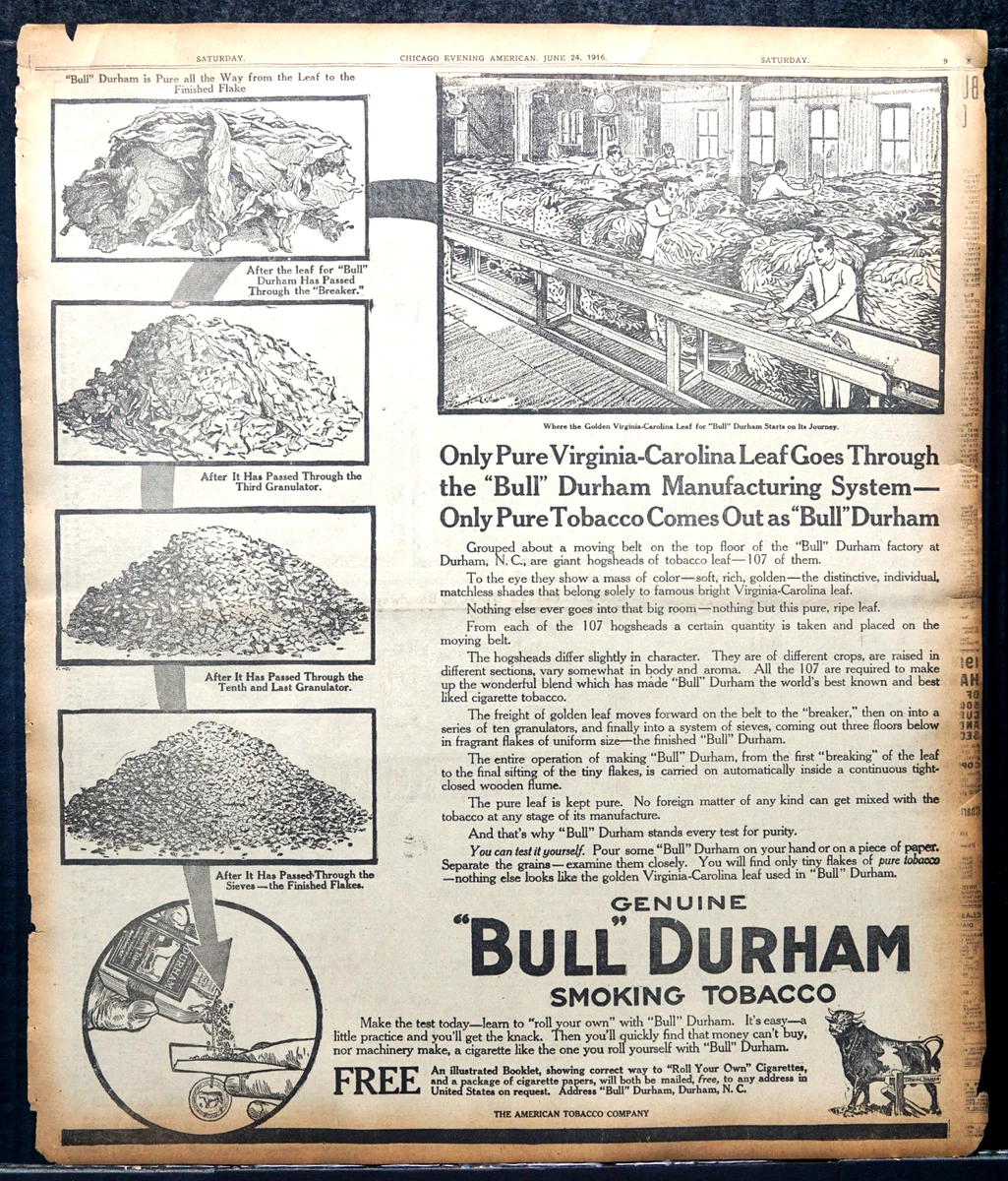 can you still buy bull durham tobacco Bull Durham Collectible Tobacco Cigarettes for sale