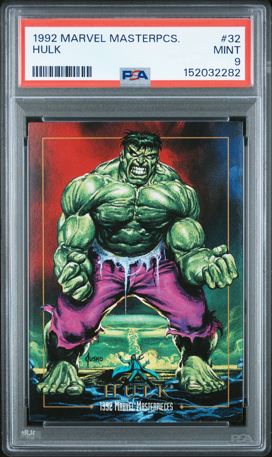 1992 MARVEL MASTERPIECES #32 HULK PSA 9