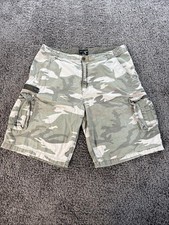 No Boundaries Cargo Shorts Mens 40 Military Green Camo Paratrooper Rugged Y2K
