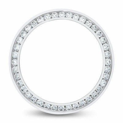 3CT CHANNEL SET NATURAL DIAMOND BEZEL 18KW FOR 36MM ROLEX DATEJUST, PRESIDENT