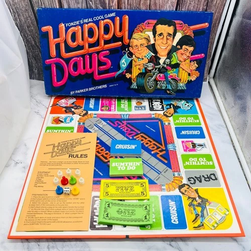 VTG 1976 Parker Brothers HAPPY DAYS Fonzie's Real Cool Board Game COMPLETE & EXC
