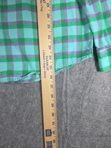 Cakeworthy Disney Teal Flannel Plaid Shirt Ariel Little Mermaid Women's Small - Picture 7 of 8