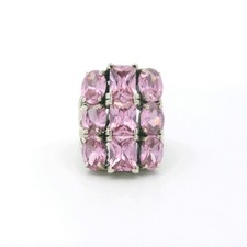 Sterling Silver Pink Stone Cocktail Ring - Size 8 C31027861