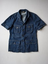 Vintage 70s Lee Denim Safari Shirt Adjustable Waist Made in USA Size S