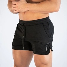 Mens Shorts Gym Sports Training Bodybuilding Running Workout Fitness Short Pants