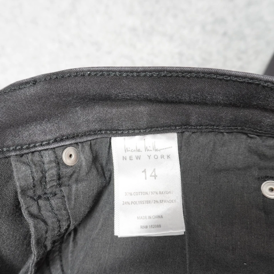 Nicole Miller Women's Soho High Rise Skinny Black Jeans Size 14 Stretch - Image 4 of 4