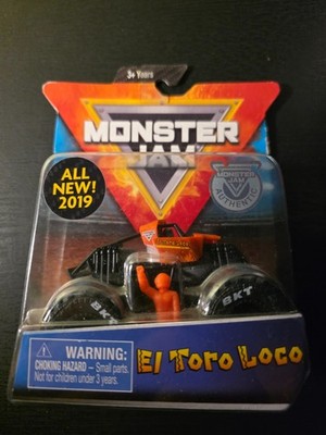 2019 Spin Master Monster Jam El Toro Loco TraIner Truck Chase