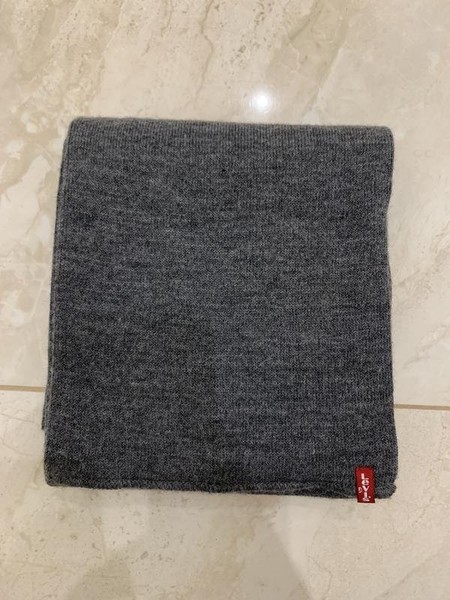 Men Levi's Scarf Grey Acrylic