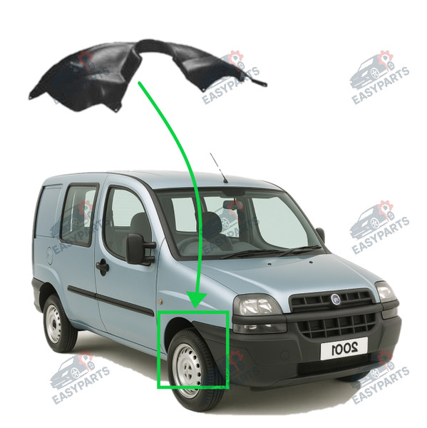 Radlauf StoßStange Locaro Vorne Rechts FüR Fiat Doblo 2000 - 2005-image