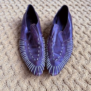 Guess by Aurelio Garcia point toe brown leather purple stitching. Size 8 Aurelio Garcia | eBay main image 2