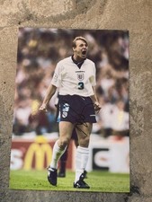 Stuart Pearce Signed A4 England Euro 96 Photo Autograph