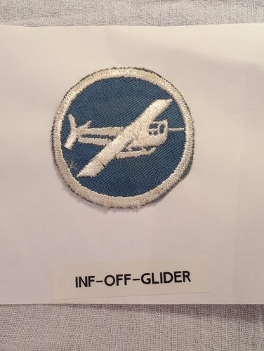 WWII US Army Glider Infantry Officer Cap Patch Blue White Embroidered Airborne W