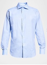 Canali Dress Shirt Mens 15.5 Blue 39. Made In Italy.