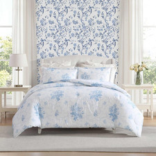 - Full/Queen Duvet Cover Set, Plain Weave Cotton Bedding with Matching Shams, Bu