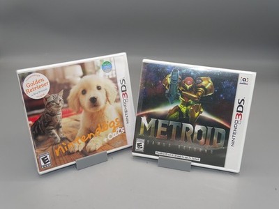 2-PACK Nintendo 3DS METROID SAMUS RETURNS + NINTENDOGS CATS  **NEW**