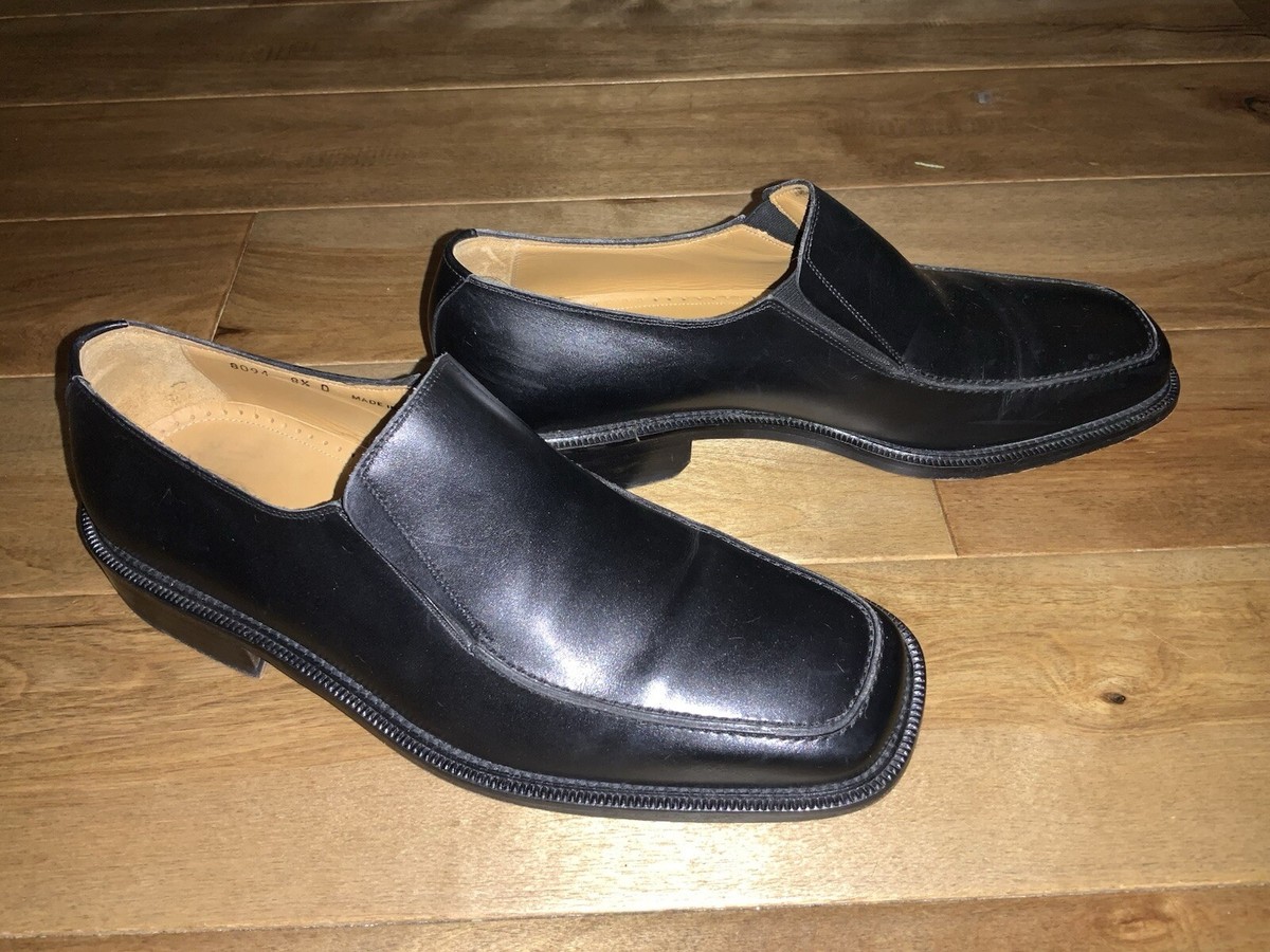 Magnanni Dominguez Black Leather Apron Toe Loafers Shoes  display picture 3