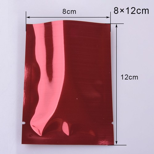 100x Mylar Open Top Aluminum Foil Bag Heat Seal Vacuum Food Grade Pouch 9 Sizes - Picture 13 of 18