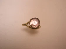 Pink Rhinestone Wishbone Vintage SMALL Tie Tack Lapel Pin good lucky u06