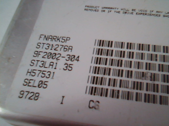 Hard Drive Seagate Medalist ST31276A HDD 9F2002-304 ST3LA1.35