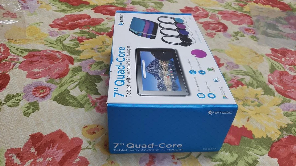 Ematic, EGQ373BU, 7" Quad-Core Tablet w/ bundle, Parts only. It does boot to OS - Image 2 of 3