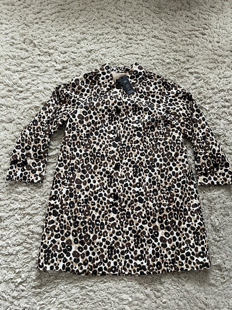 Mix Marks And Spencer Leopard Coat M&S Cotton Rich Brown Mix