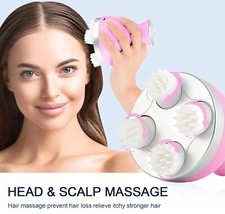 Masajeador Electrico Recargable De Cabeza Cuello y C/Cabelludo Alivia tu Estres