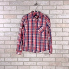 UnTUCKit Women’s Laconda Pink & Blue Plaid Long Sleeve Button Down Shirt Size 6