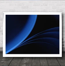 Leaf's Blues Abstract Blue Leaf Paper Minimalism Minimalistic Wall Art Print