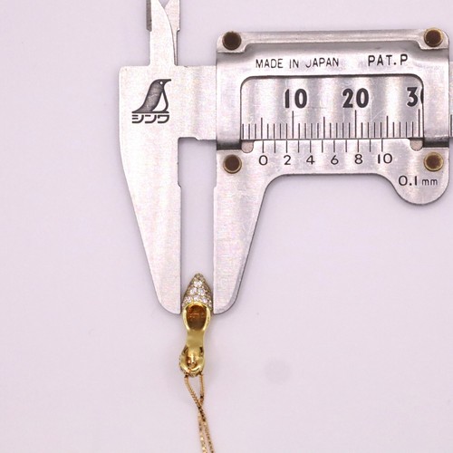18K Yellow Gold & Diamond 0.27ct High Heel Shoe Necklace Gift Her Mother from JP - Picture 5 of 24