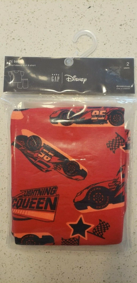 New W Tags Authentic Disney Baby Gap Pajama Cars Lightning McQueen 6 months 3T