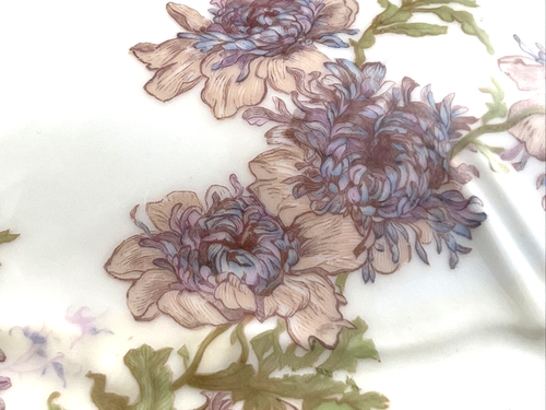 Theodore Haviland France Chrysanthemum 13 1/2" Tureen w/ Rare Mark 1892-93 - Picture 3 of 19