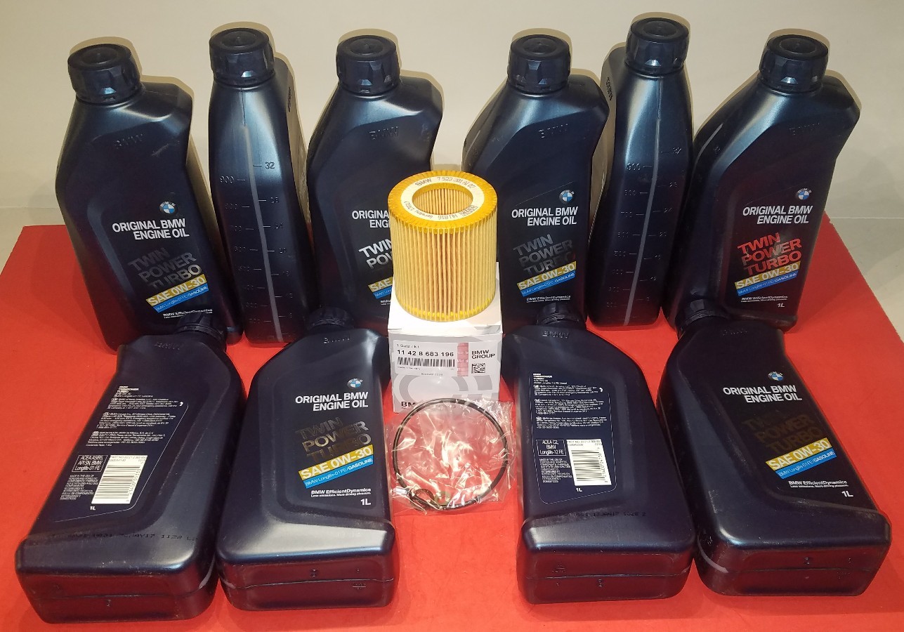 BMW Oil Filter+Motor Oil Set Kit 325i 435i 328i 335i 330i 525i 535i ...