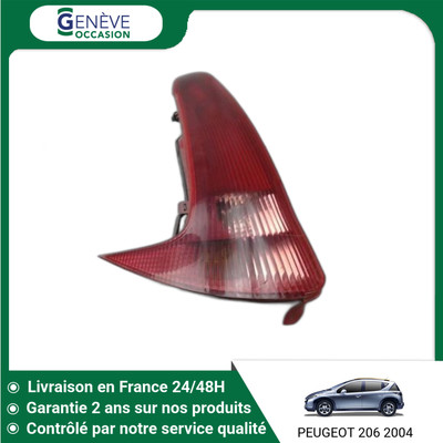 Feu Arrière Gauche Pour Peugeot 206 - Référence 6350R4 - Occasion - Garantie 12 Mois
