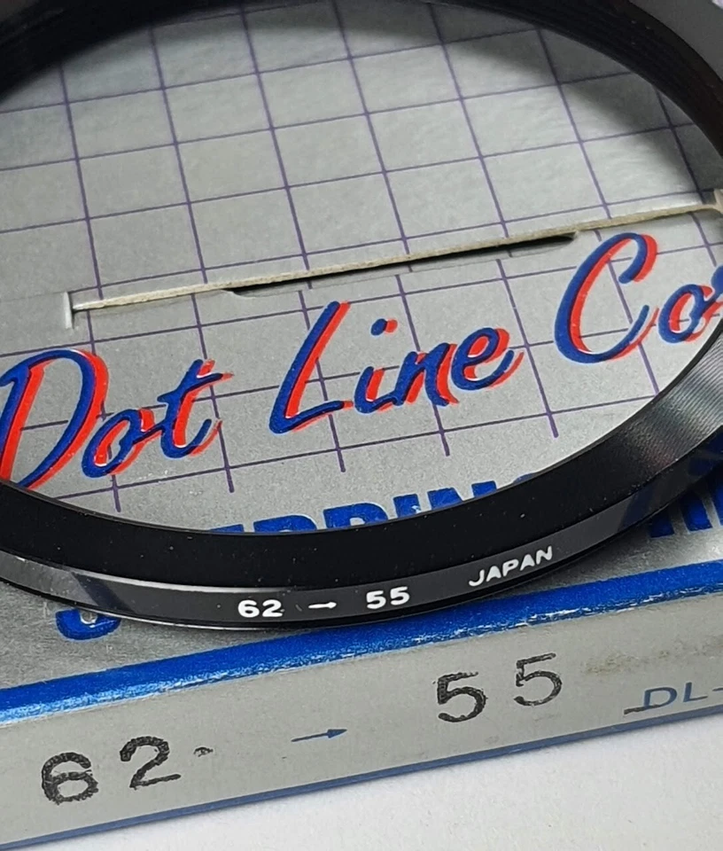 62-55mm Step-Down Lens Filter Converter Adapter Ring 62mm-55mm Metal E62-E55 - Image 3 of 4