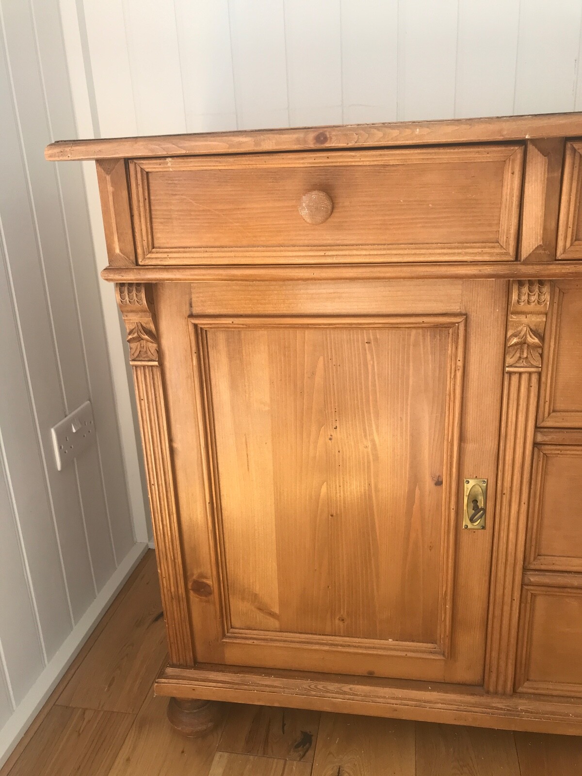 Decorative Antique Pine Sideboard/Kitchen Cupboard eBay