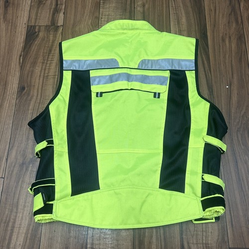 OLYMPIA Moto Sports Hi-Res Reflective Motorcycle Vest Jacket Size M/L - Picture 6 of 9