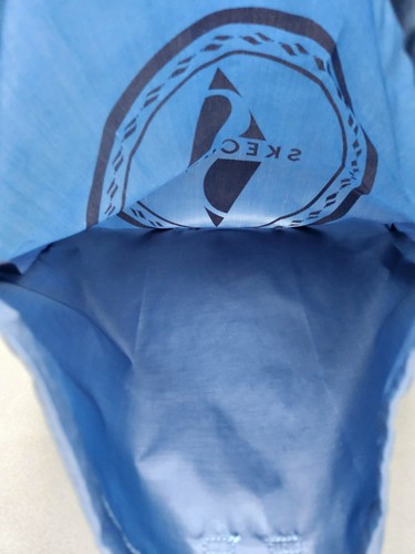 Skechers Navy Blue and White Backpack Drawstring Cinch Bag Nylon 16x20  NEW - Picture 6 of 7