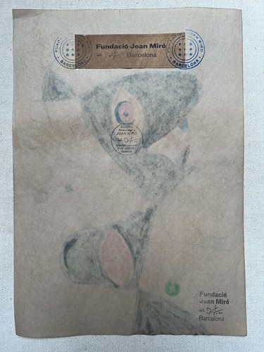 JOAN MIRO Drawing on paper (Handmade) signed and stamped vtg art - 第 10/10 張圖片