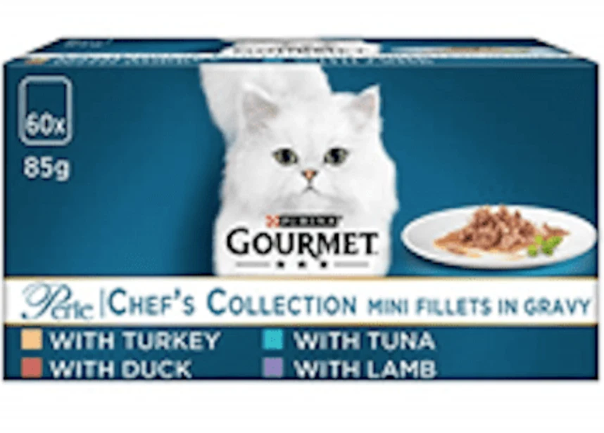 Gourmet Perle Cat Food Chef's Collection in Gravy, (60 x 85g)